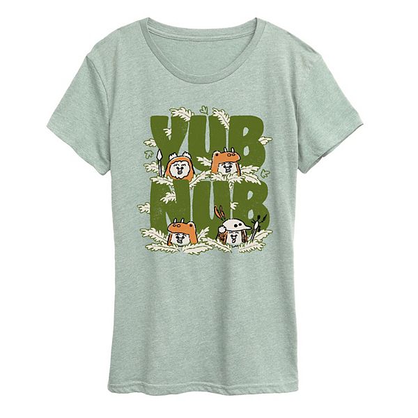 

Женская футболка с принтом ewok yub nub Star Wars, Heather Sea Foam