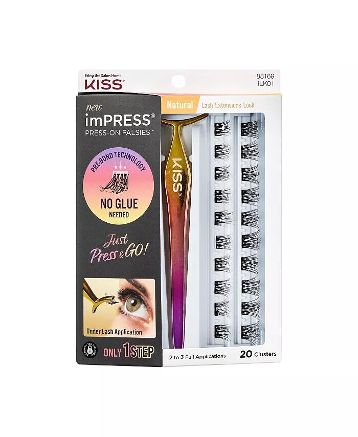

Набор накладных ресниц Press-On Falsies, 20 кластеров Impress, цвет Black