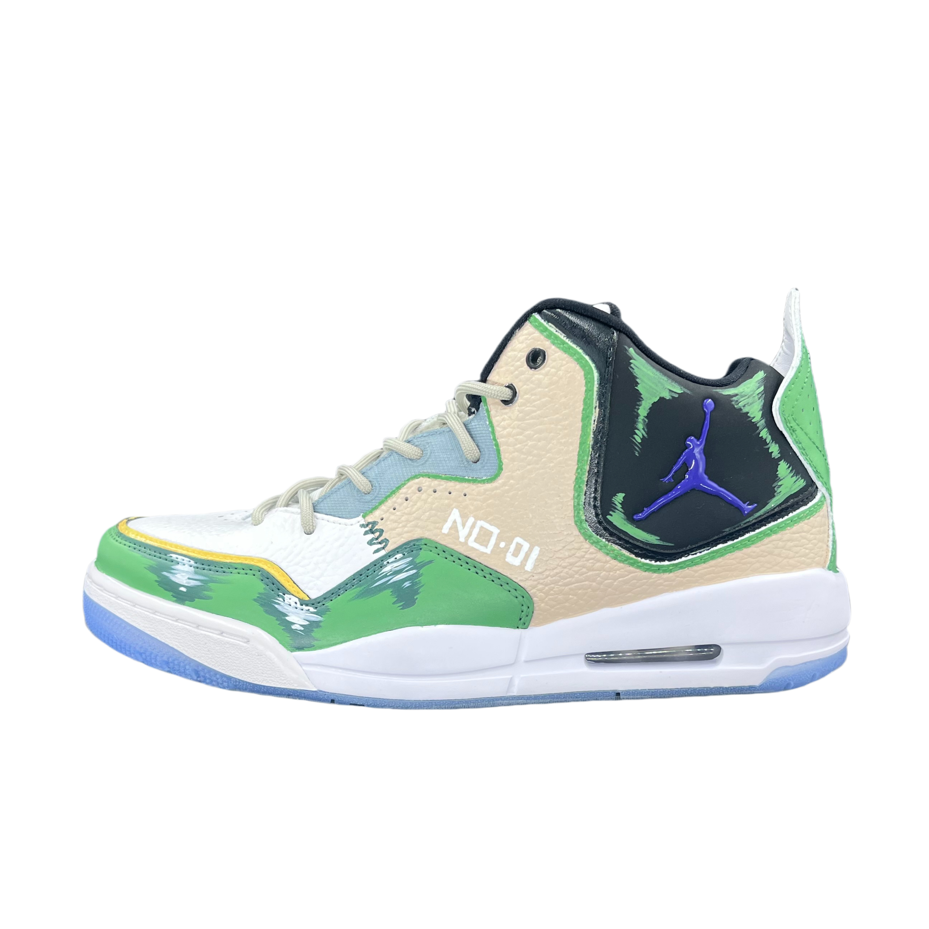 

Jordan Баскетбольные кроссовки Courtside 23 HEN Ji Mid Top Vintage, мужские, белые, зеленые