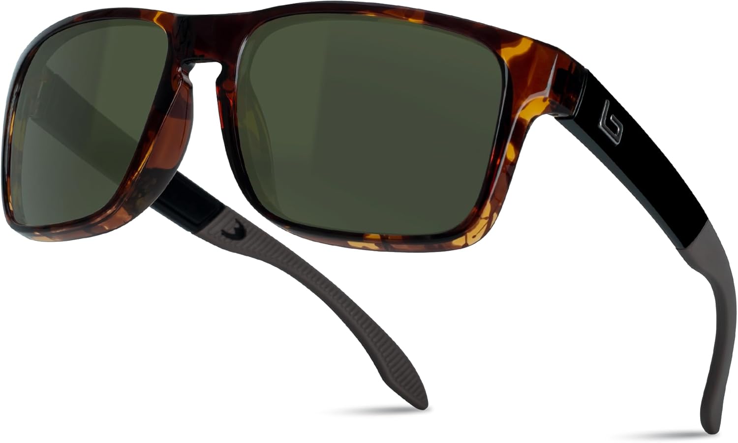 

Классические солнцезащитные очки Bnus итальянского производства с линзами Corning из настоящего стекла и возможностью поляризации B.N.U.S, Tortoise / Green G15, Polarized