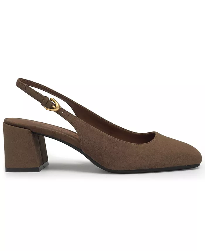 Женские туфли Izara на каблуке с ремешком через пятку Aerosoles, коричневый — фото 2