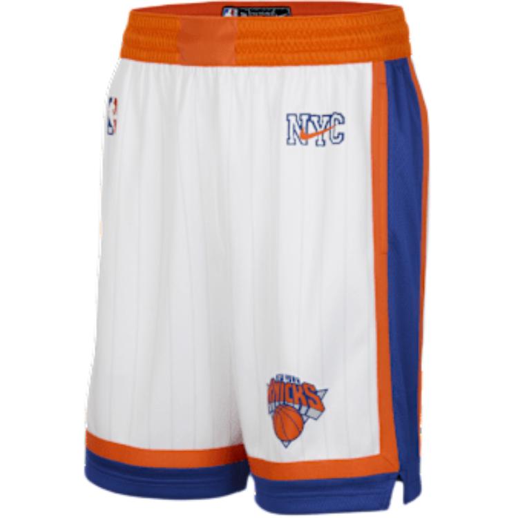 Нью-Йорк Никс 2024/25 Сити Эдишн мужские шорты Dri FIT NBA Swingman Nike, белый — фото 3