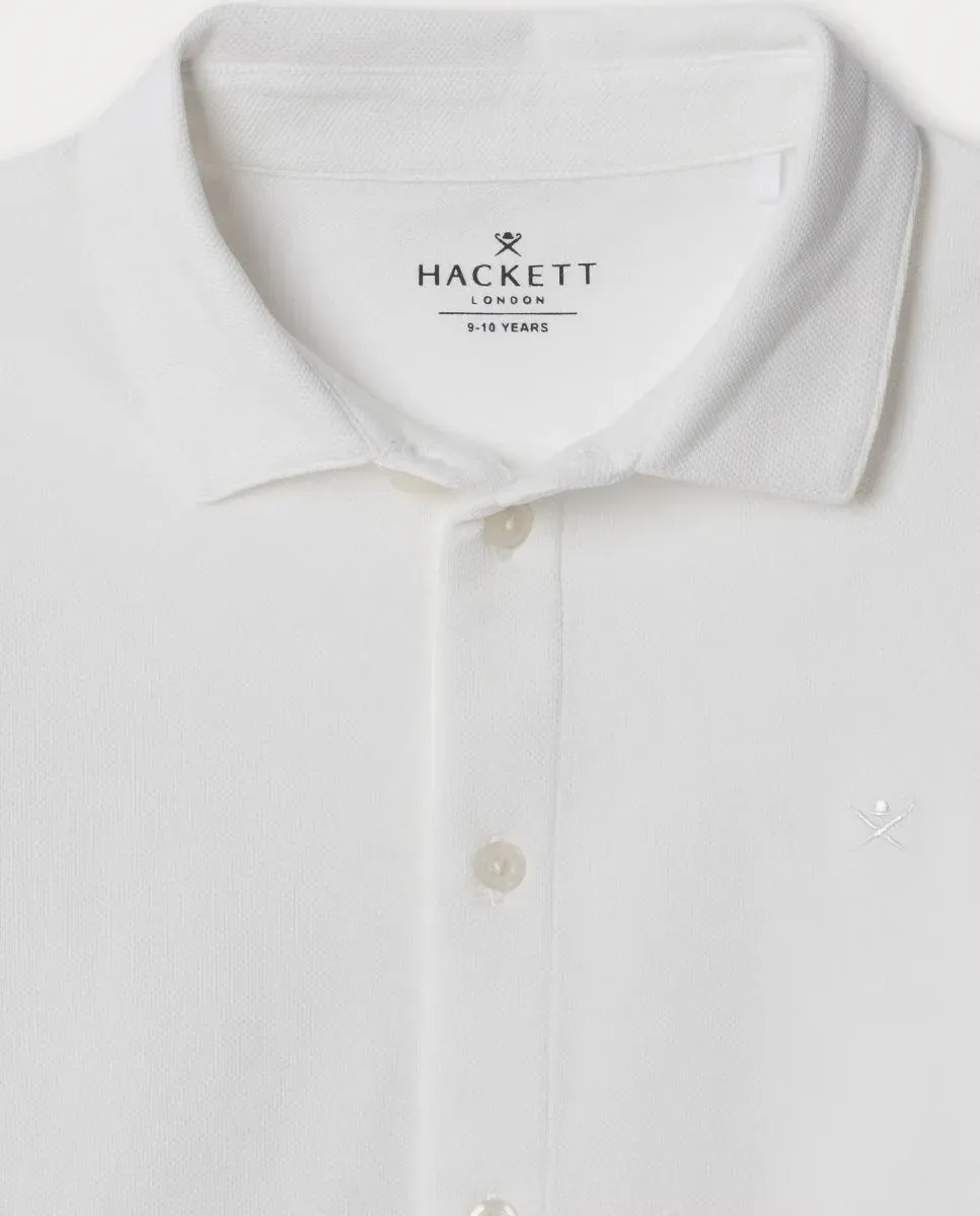 Рубашка из пике для мальчика Hackett, белый — фото 3