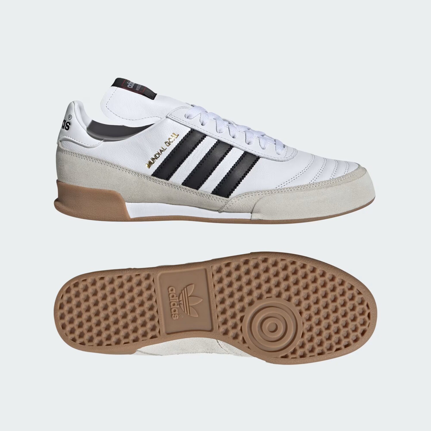 

Mundial Goal Shoes Бутсы Adidas, цвет Cloud White/Core Black/Gold Metallic
