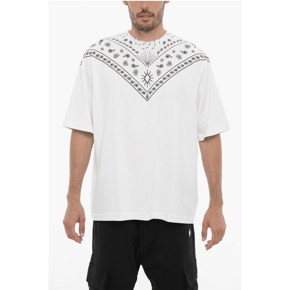 

Футболка с круглым вырезом и узором «Бандана» Marcelo Burlon, Black and White