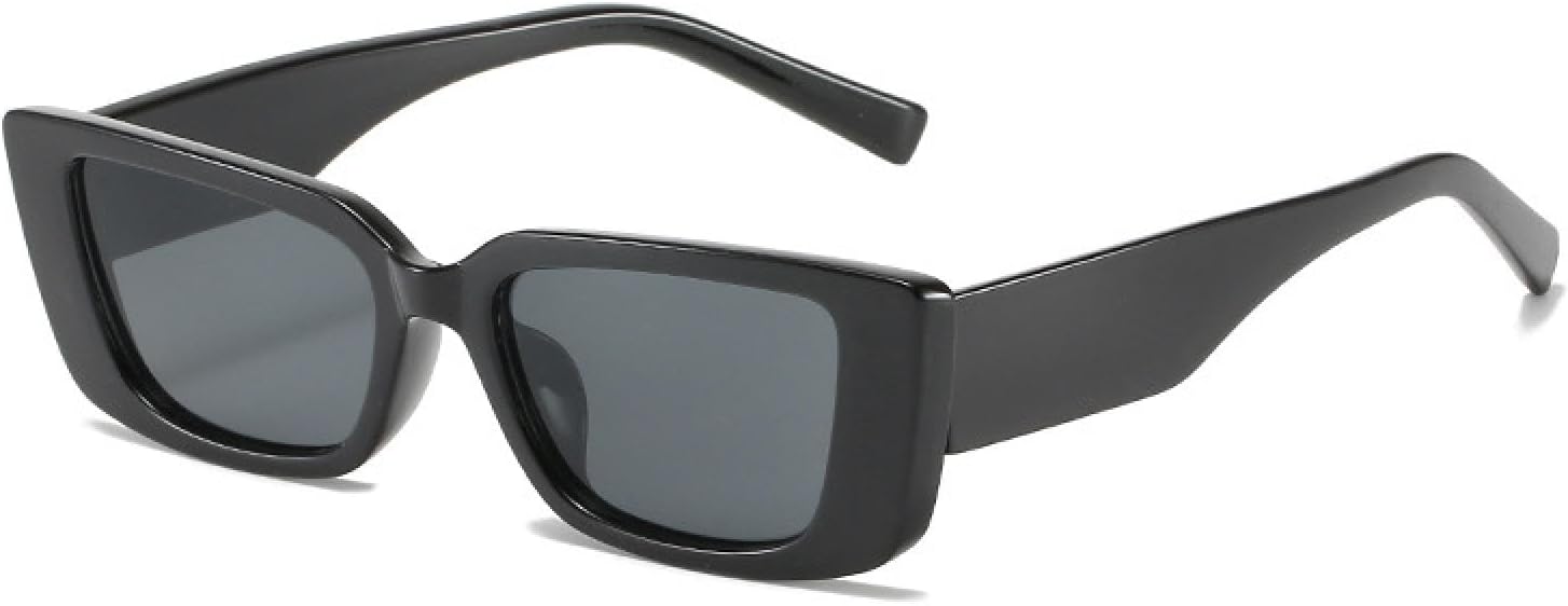 

Ретро-солнцезащитные очки в толстой прямоугольной оправе синего цвета для женщин, в стиле 90-х, с леопардовым принтом, прямоугольные солнцезащитные очки для мужчин, защита от УФ-излучения UV400 WNCKSQ, C1 Black