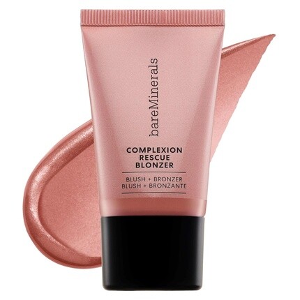 

bareMinerals Complexion Rescue Liquid Blonzer Румяна-бронзатор Гибридное сияние на солнце Создаваемый гель-крем для лица и щек Vegan Kiss of Mauve 0,5 унции