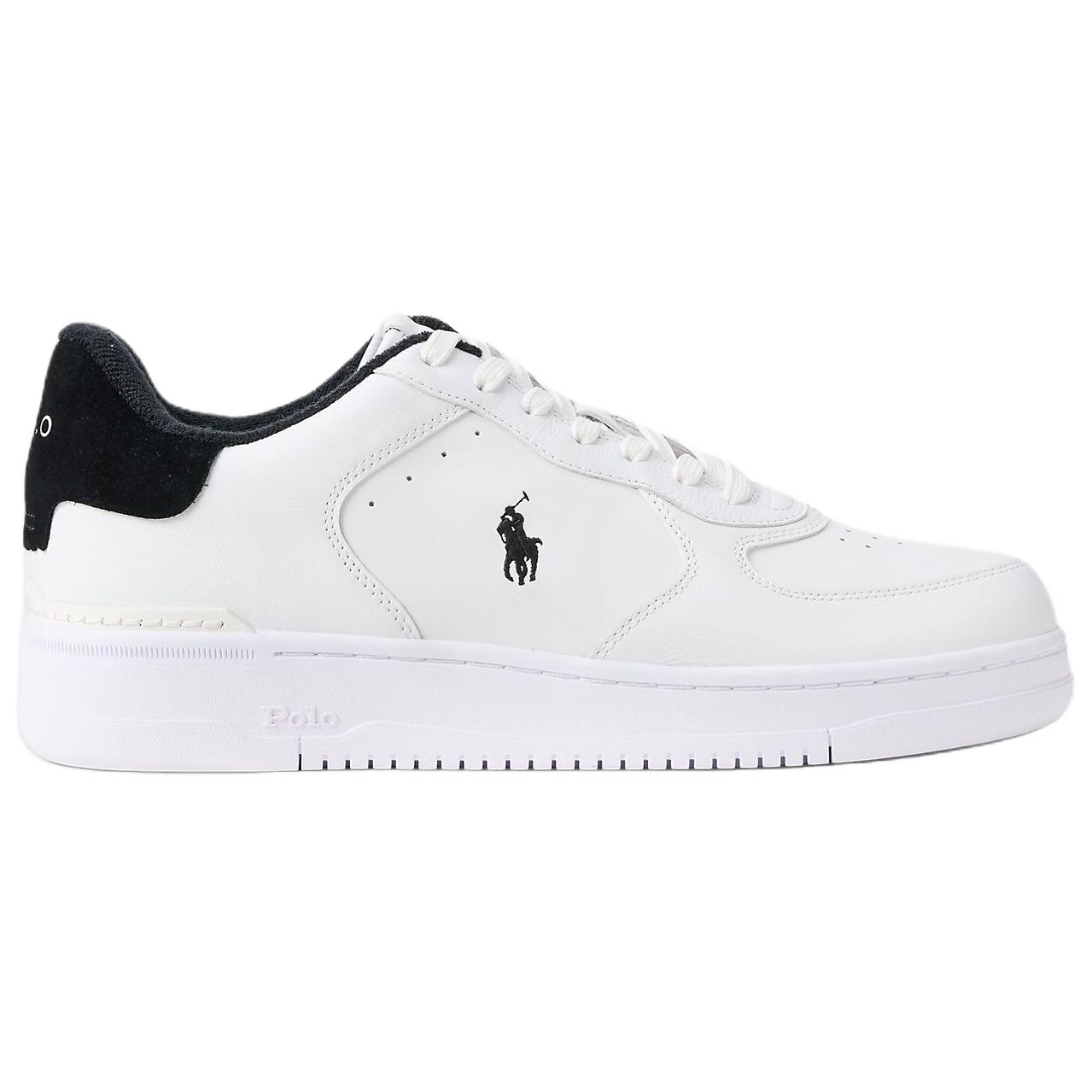 Polo Ralph Lauren Кроссовки Court Masters Leather Low top мужские белые и черные — фото 3