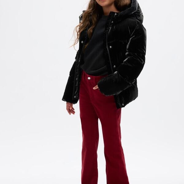 

Бархатные брюки flare-fit Gap, красный