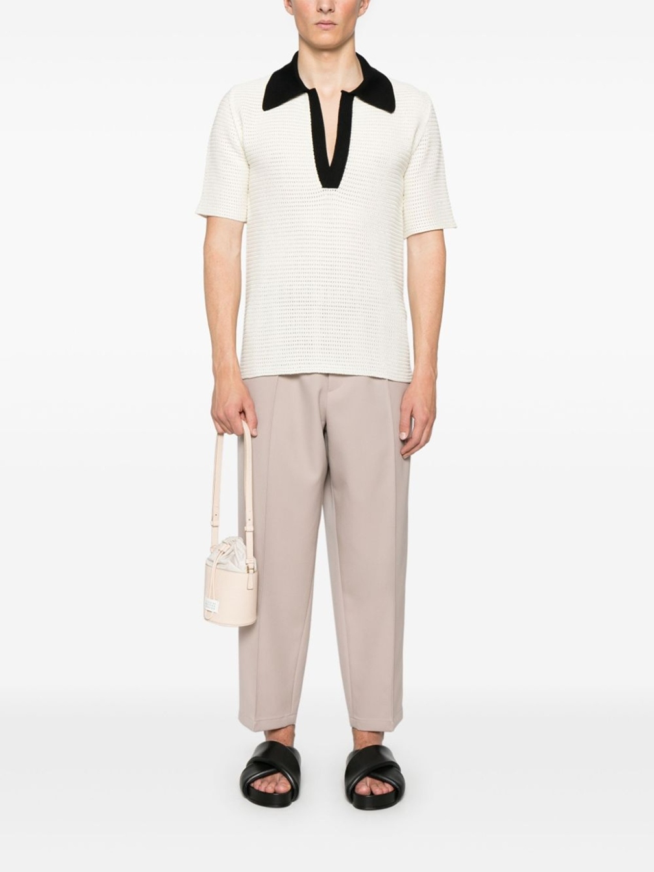 Jil Sander трикотажная рубашка поло, белый — фото 2