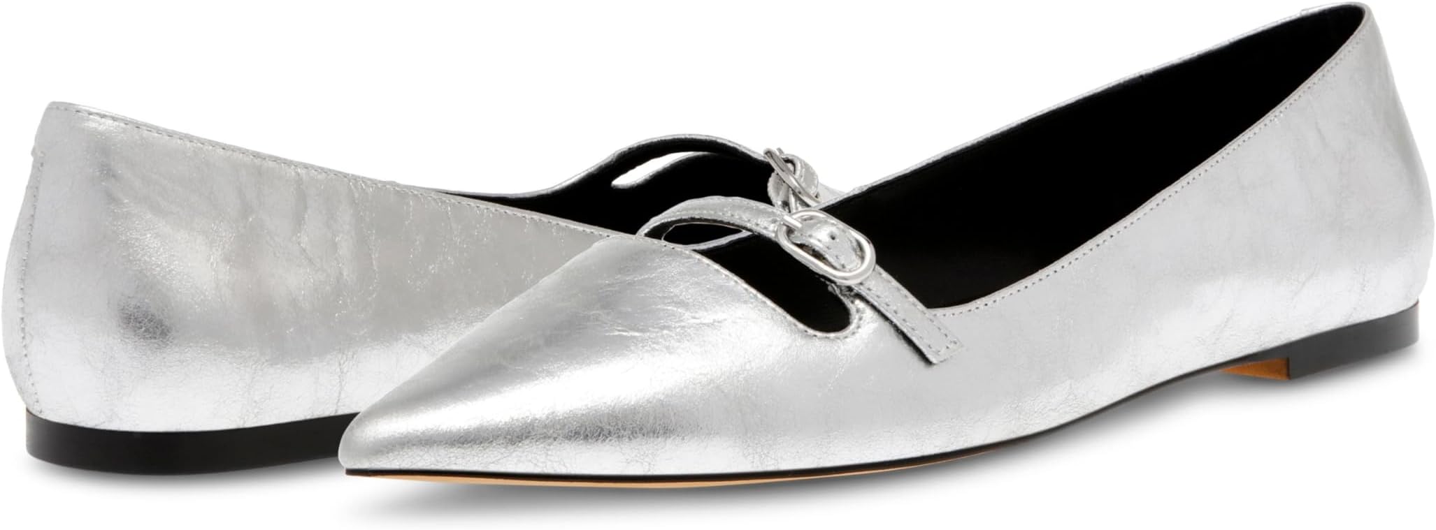 Балетки Steve Madden Luvey, цвет Silver Leather