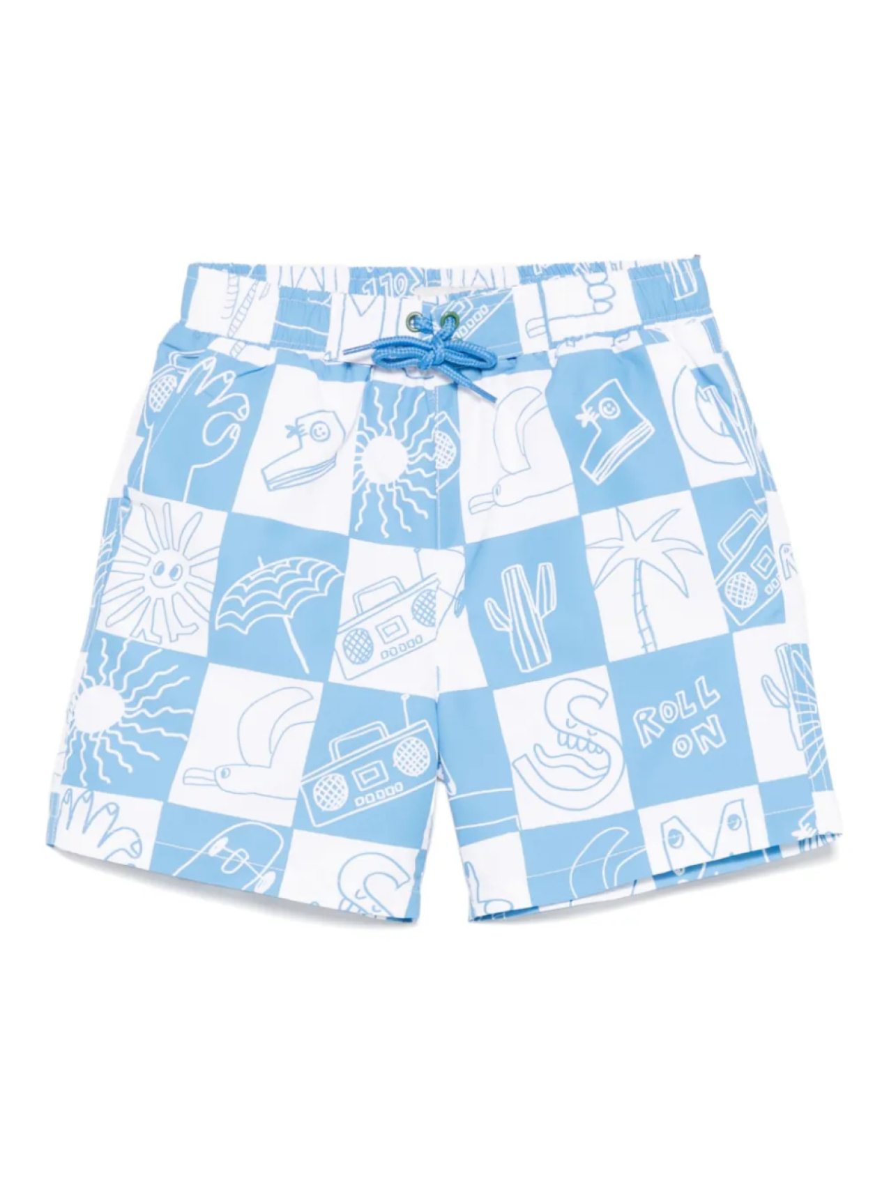 

Шорты для плавания Stella McCartney Kids в клетку, синий