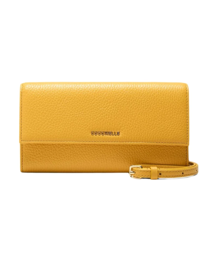 

Мягкий металлический кошелек Coccinelle, желтый