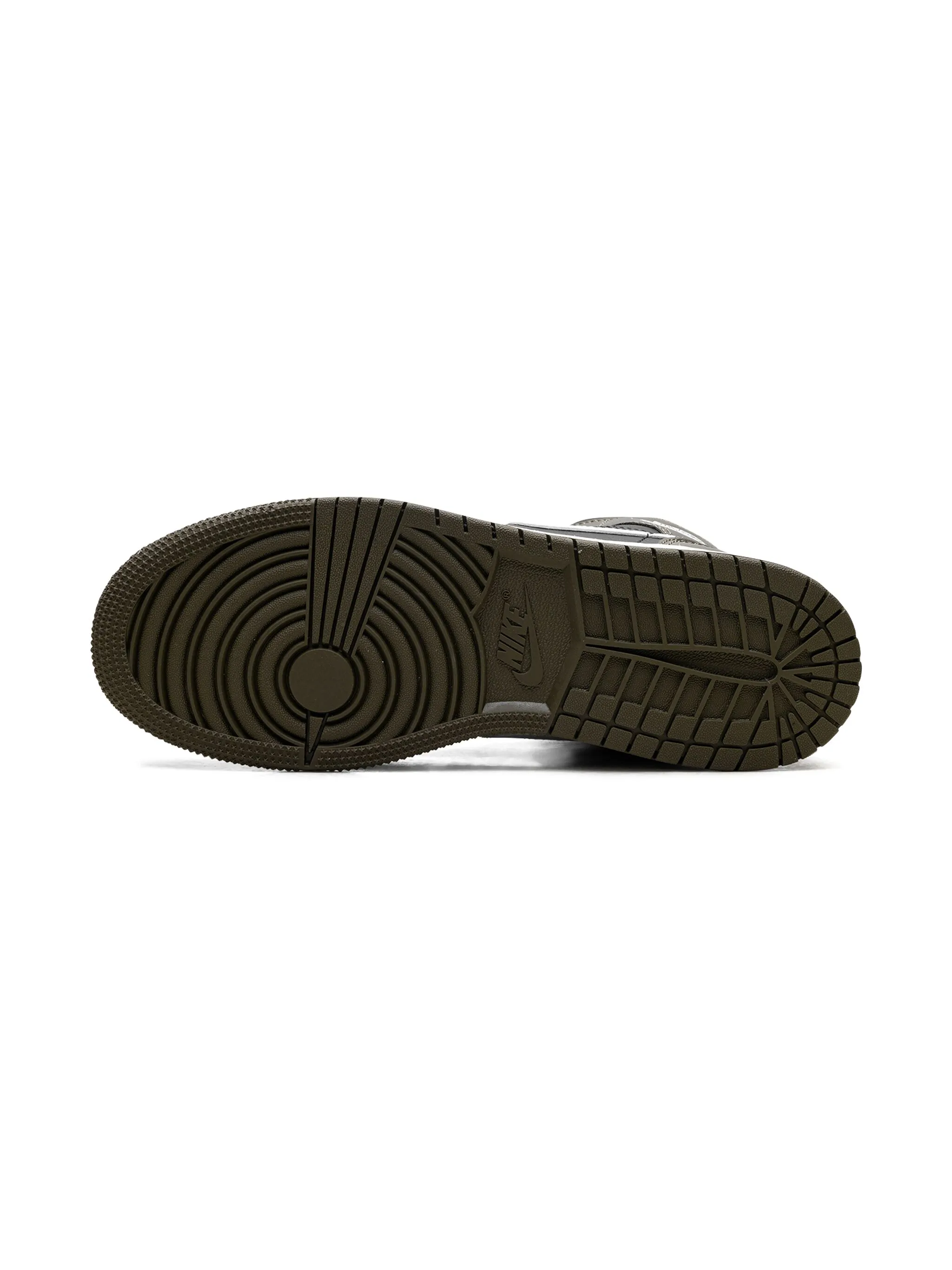 Кроссовки Jordan 1 Mid Black/White/Medium Olive Jordan Kids, черный — фото 4