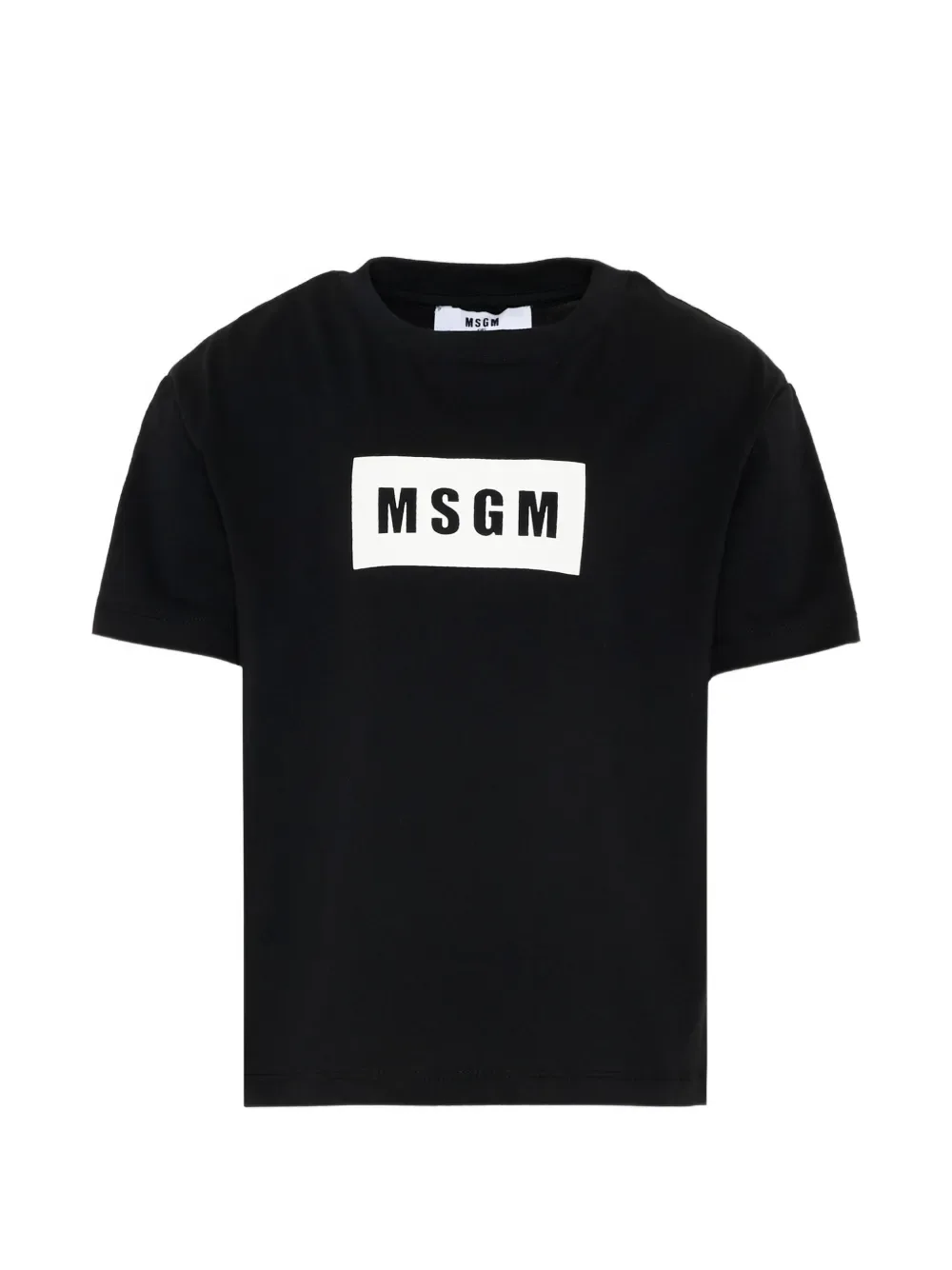 Футболка с логотипом в виде прямоугольника MSGM Kids, черный
