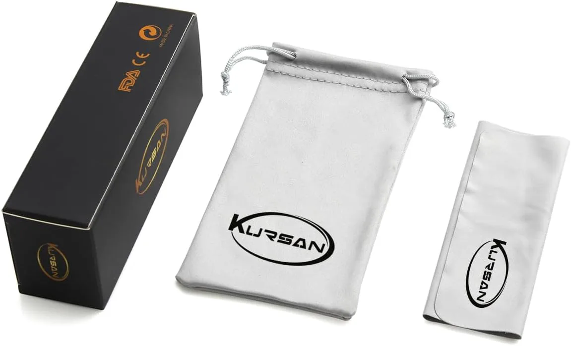 

Солнцезащитные очки Kursan Square Thick Frame Black для мужчин и женщин, модные прямоугольные солнцезащитные очки с защитой от УФ-излучения UV400, 08 Orange/Black