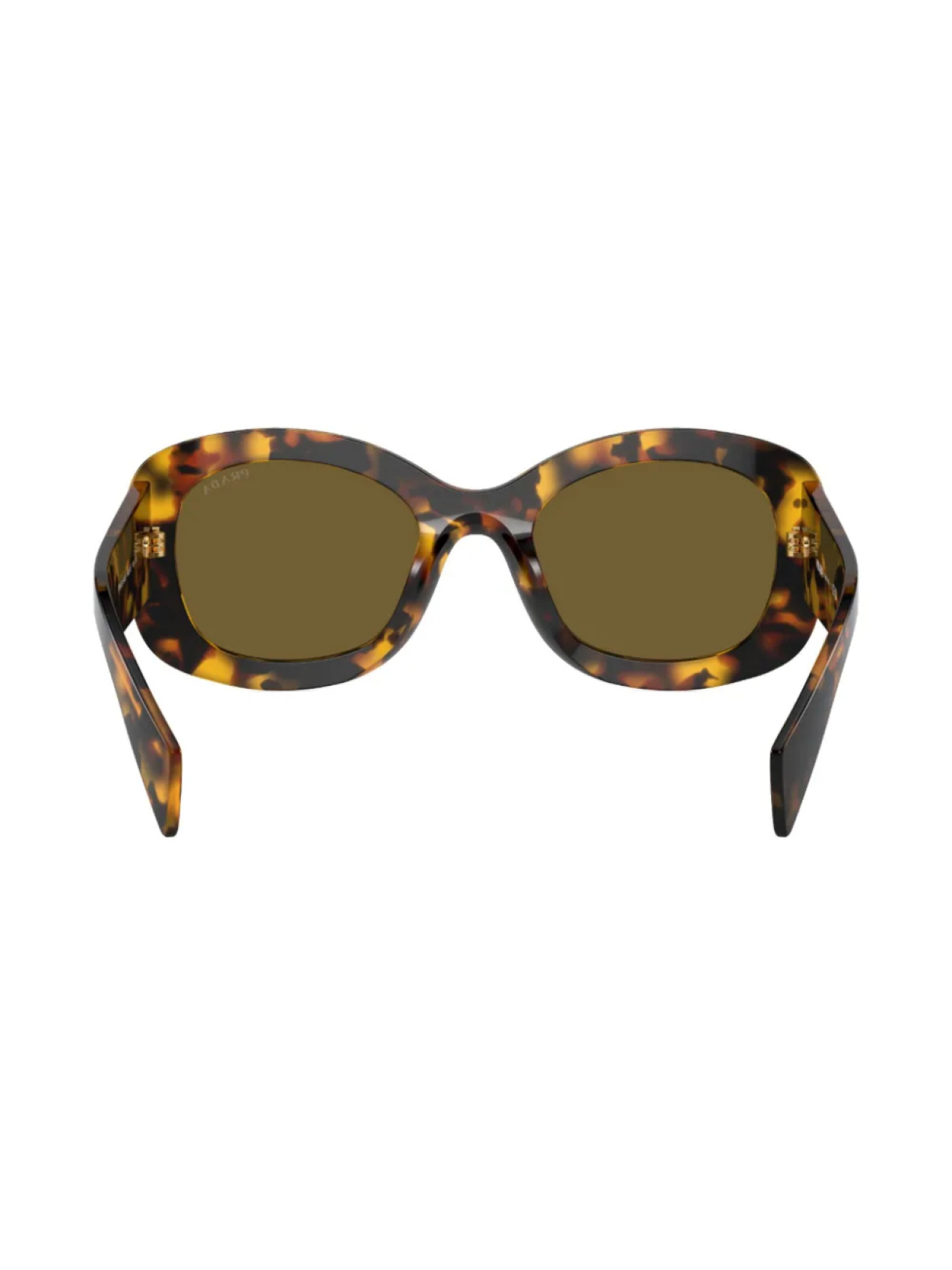 Prada Eyewear солнцезащитные очки Prada PR A13S в массивной оправе, коричневый — фото 4
