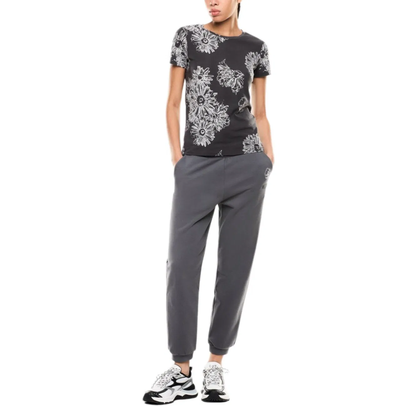Повседневные брюки Casual Pants EMPORIO ARMANI серые — фото 4