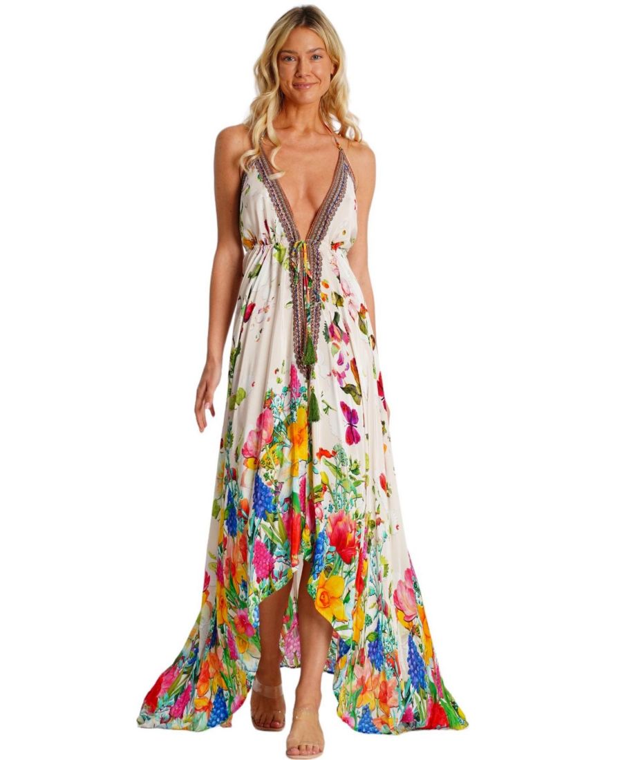 

Женское длинное платье с воротником-халтером La Moda Clothing, No Color