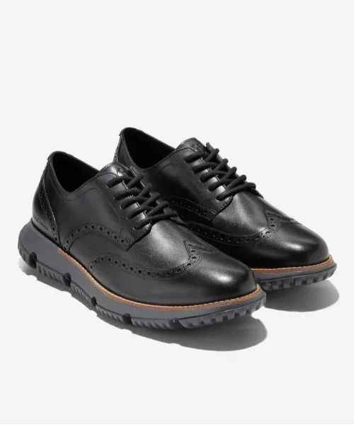Мужские зимние ботинки COLE HAAN ZERØGRAND Wingtip чёрные — фото 2