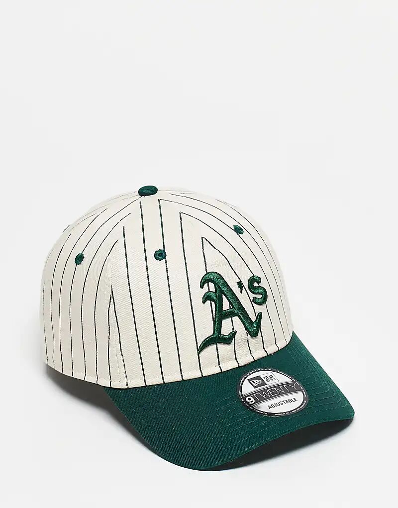 

Кепка New Era Oakland Athletics 9twenty с контрастной полоской в ​​зелено-белом цвете