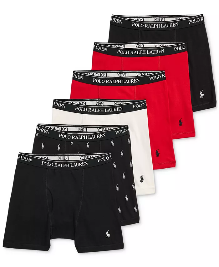 

Мужские классические боксеры 5+1 в подарок Polo Ralph Lauren, мультиколор