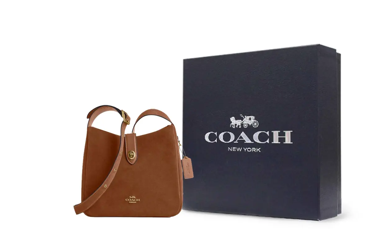 

Coach Замшевая сумка через плечо Hadley, средний размер, женская, желто-охристый цвет