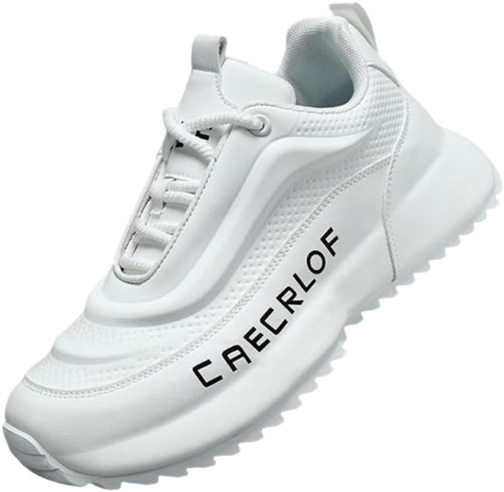 

Мужские спортивные повседневные туфли большого размера - лоферы с мягкой подошвой для комфорта в течение всего дня, модный дизайн «обувь папы» с гибкой посадкой Hoalox, белый