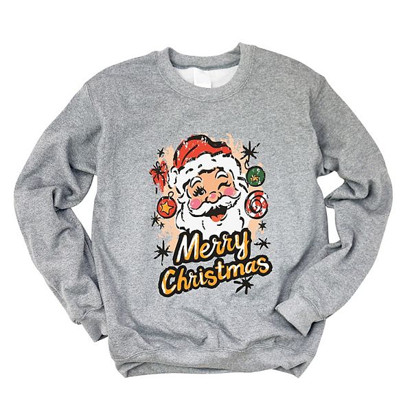 

Графический свитшот Merry Christmas Santa Wink Simply Sage Market, Graphite, Зеленый, Графический свитшот Merry Christmas Santa Wink Simply Sage Market, Graphite