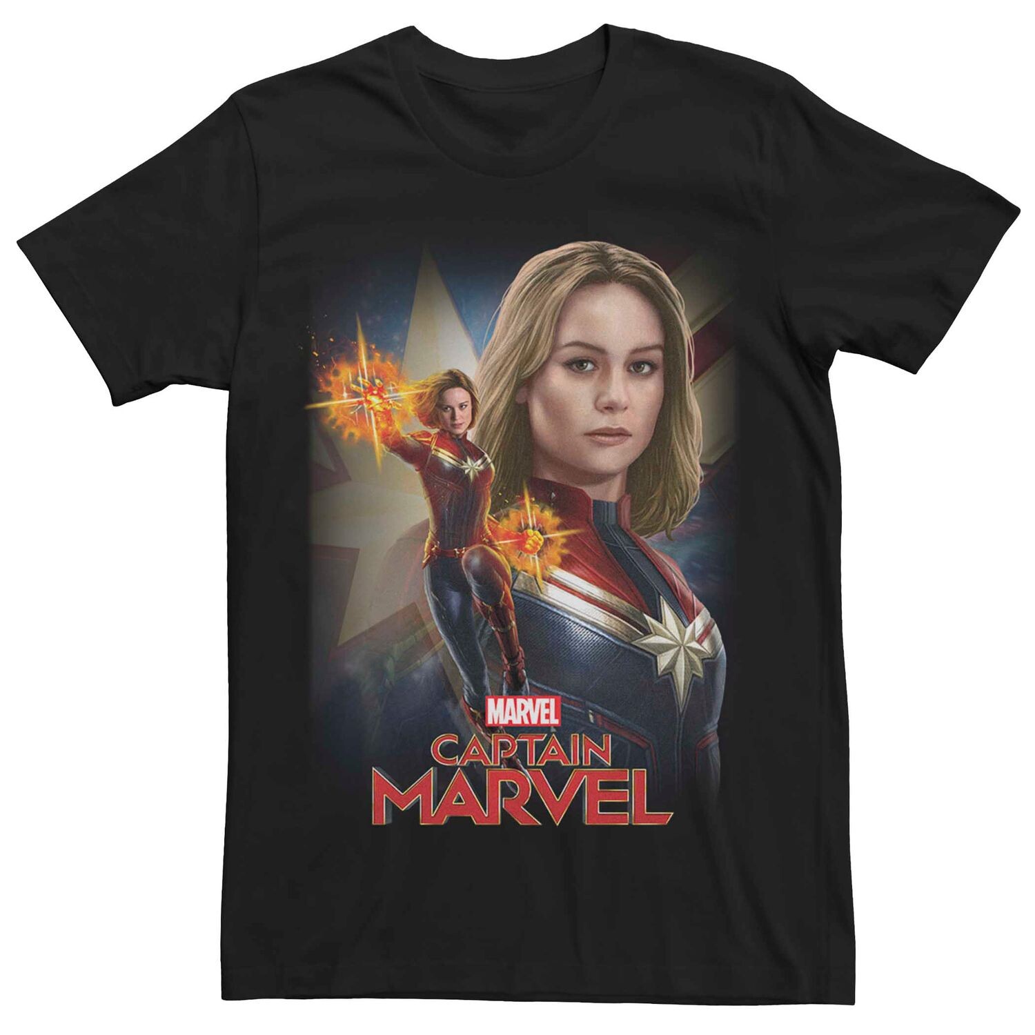 

Мужская футболка с портретом профиля Captain Marvel Licensed Character