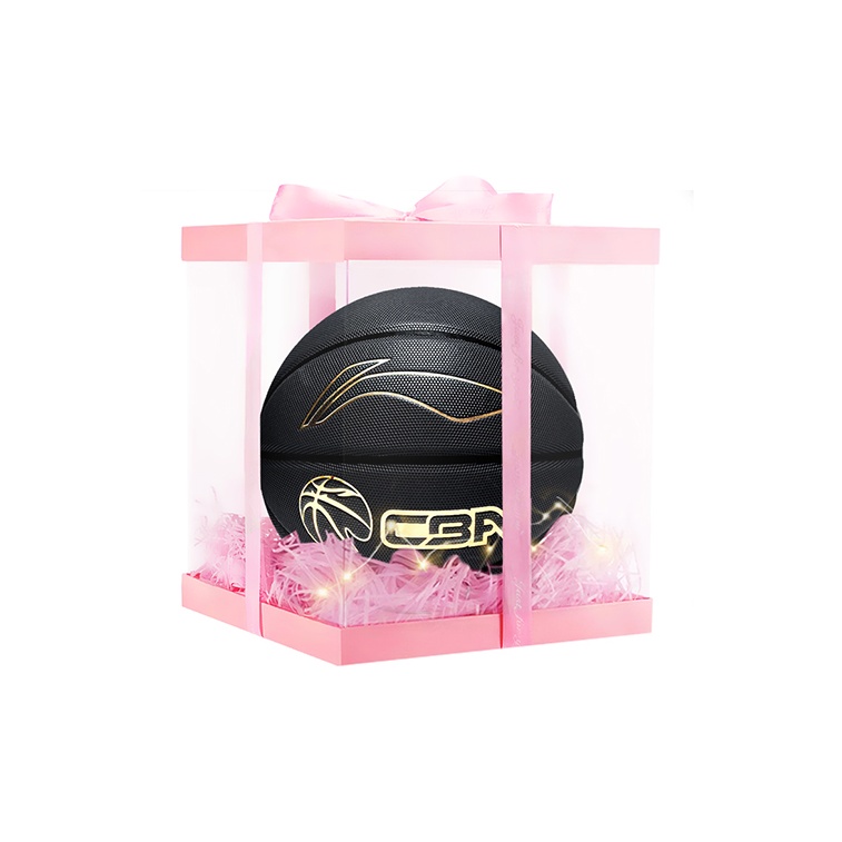 

LINING Баскетбольный мяч CBA Collection PU черный золотой размер 7 тренировочный