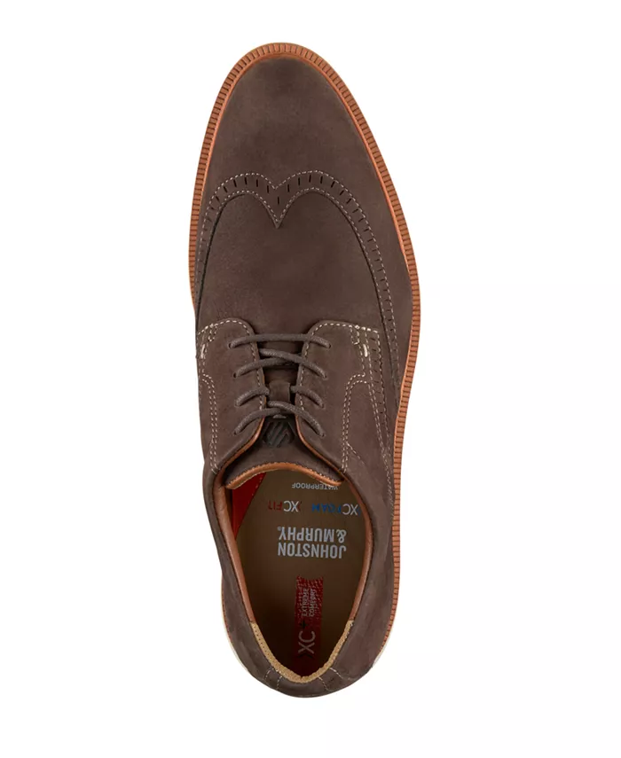 Мужские туфли XC+ Parker Wingtip с круглым носком для комфорта Johnston & Murphy, коричневый — фото 4