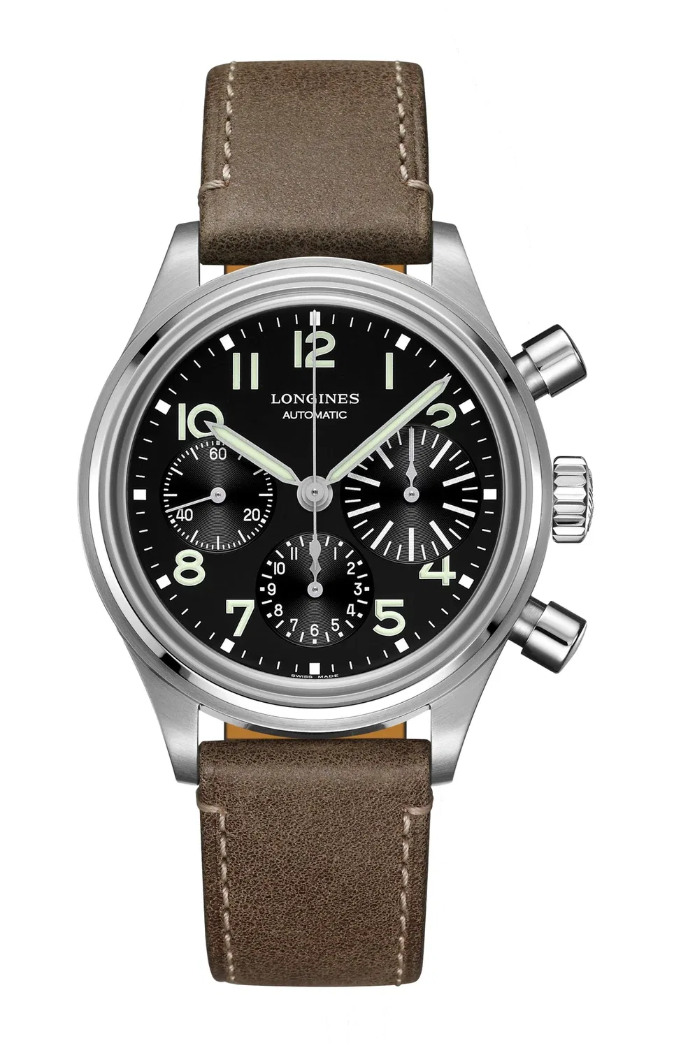 LONGINES АВИАЦИОННЫЕ ЧАСЫ BIG EYE - L2.816.4.53.2, серебряный