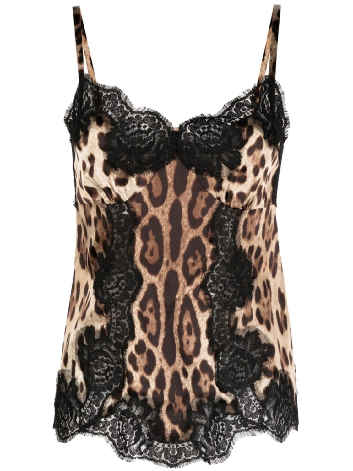 

Dolce & Gabbana леопардовый топ на бретелях, коричневый