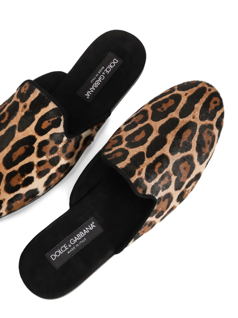 Слиперы с леопардовым принтом Dolce & Gabbana, коричневый — фото 4