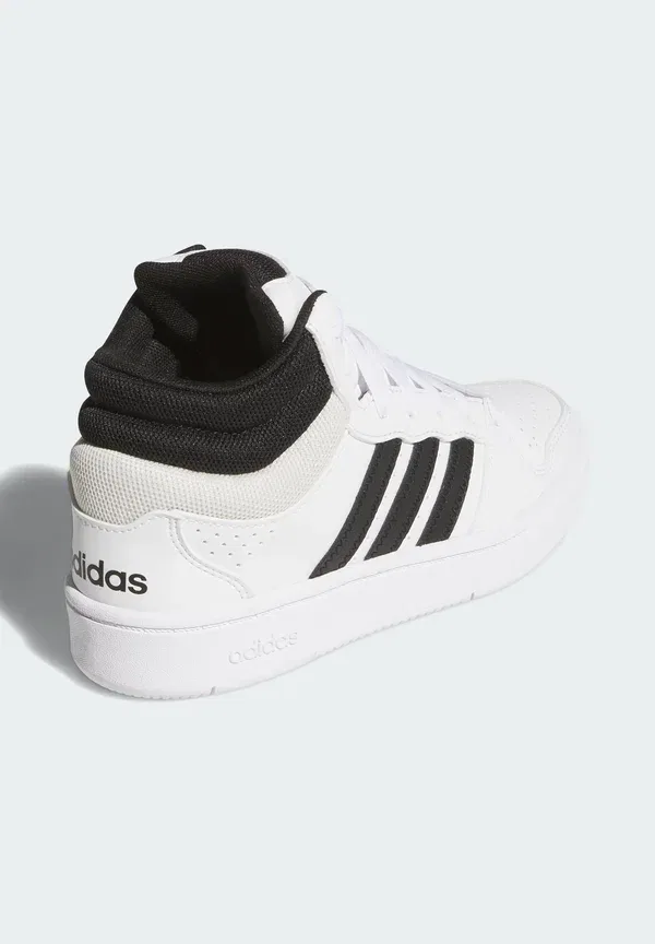 Кроссовки высокие Adidas Sportswear Hoops Mid Classic, облачно-белый, основной черный, орбитально-серый — фото 4
