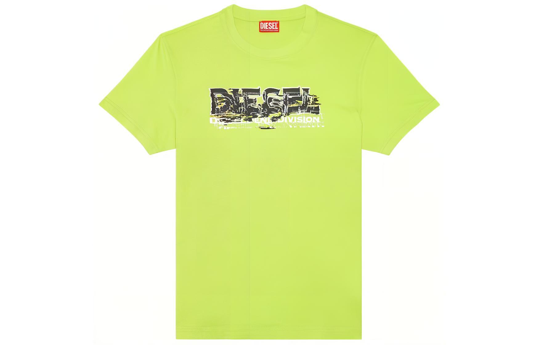 

DIESEL Футболка мужская неоново-зеленая