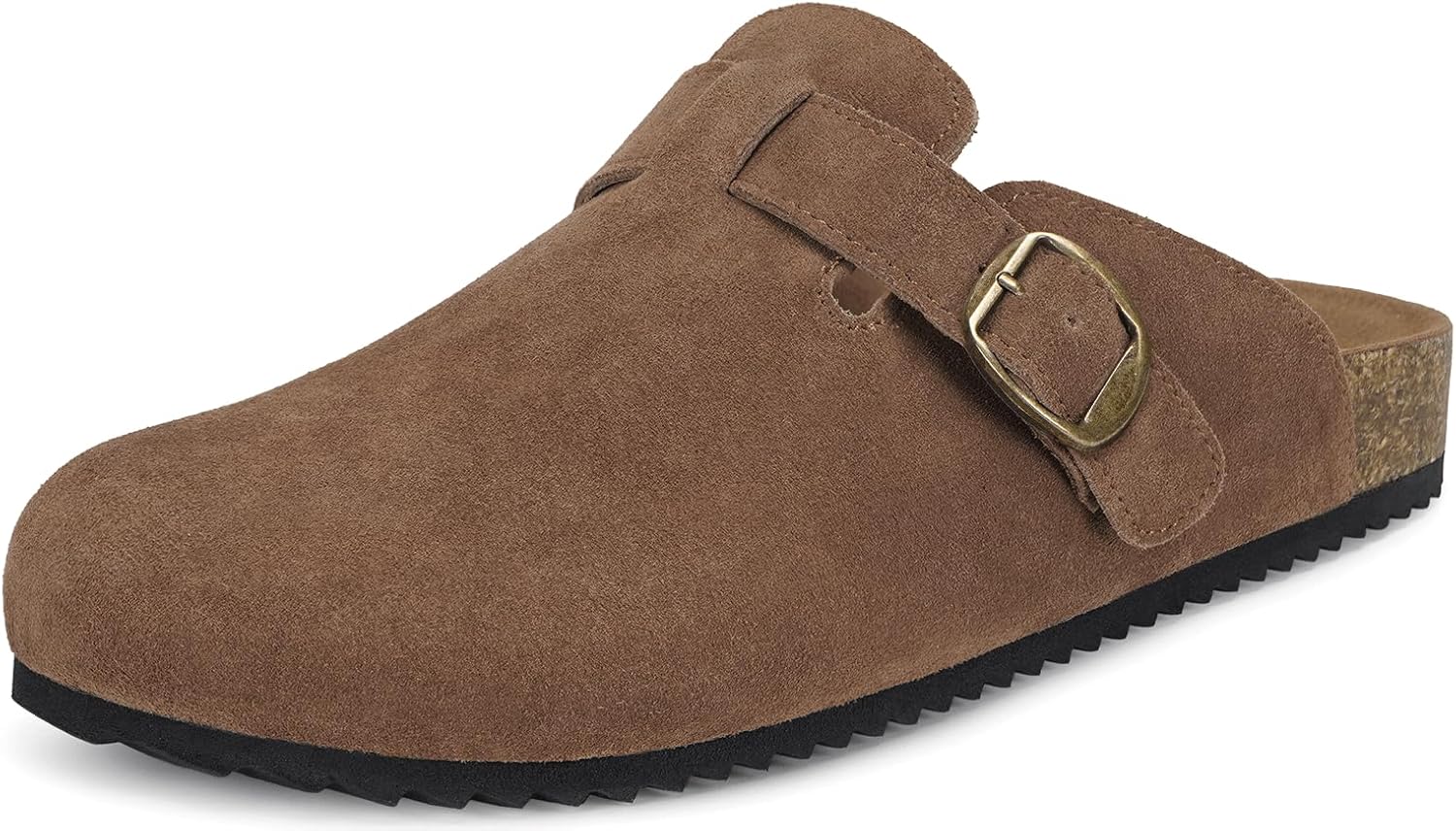 

Женские замшевые клоги, мужские мюли из натуральной кожи с пробковой стелькой и поддержкой свода стопы Intini, Tan