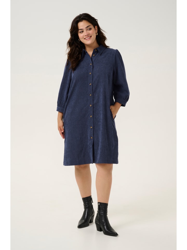 

Платье KCverana, стандартного кроя, темно-синего цвета KAFFE curve