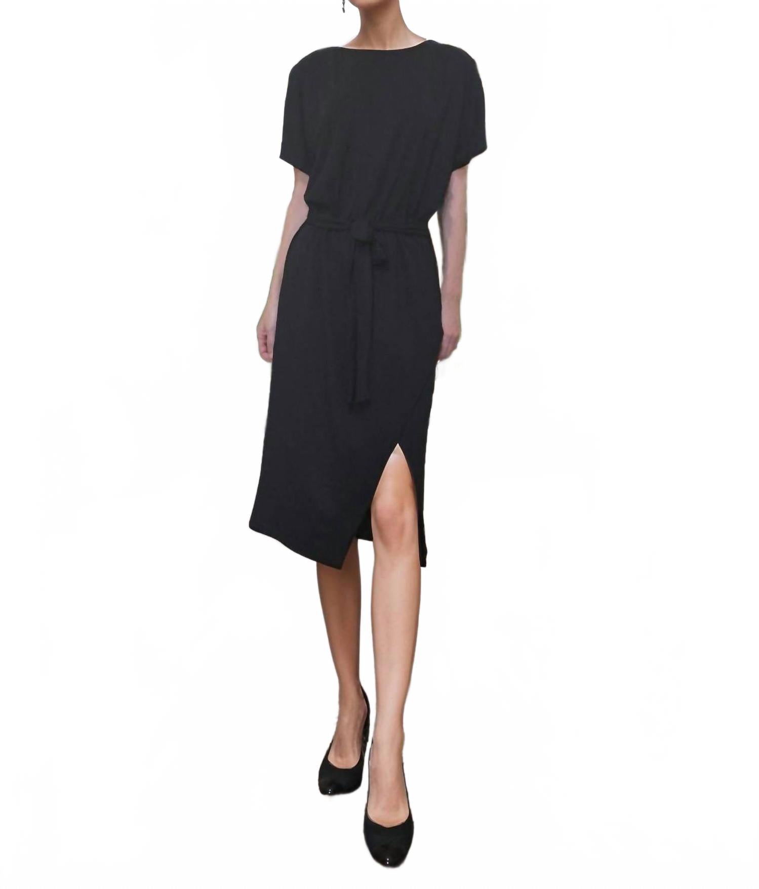 

Платье-миди Harper с поясом на талии, черное VaVa, черный