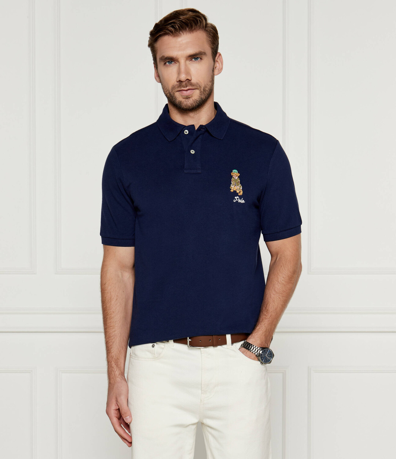 Поло Classic Fit Polo Ralph Lauren, темно-синее — фото 3