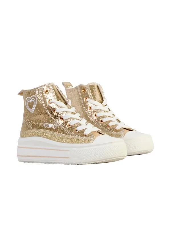 Высокие кроссовки basket montante enfant enfant à lacets super mode poti pati Super Mode, Doré — фото 2