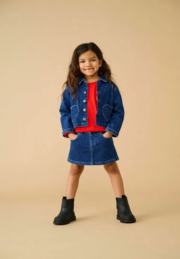 Джинсовая куртка Only Mini kmgofelia denim, темно-синий деним