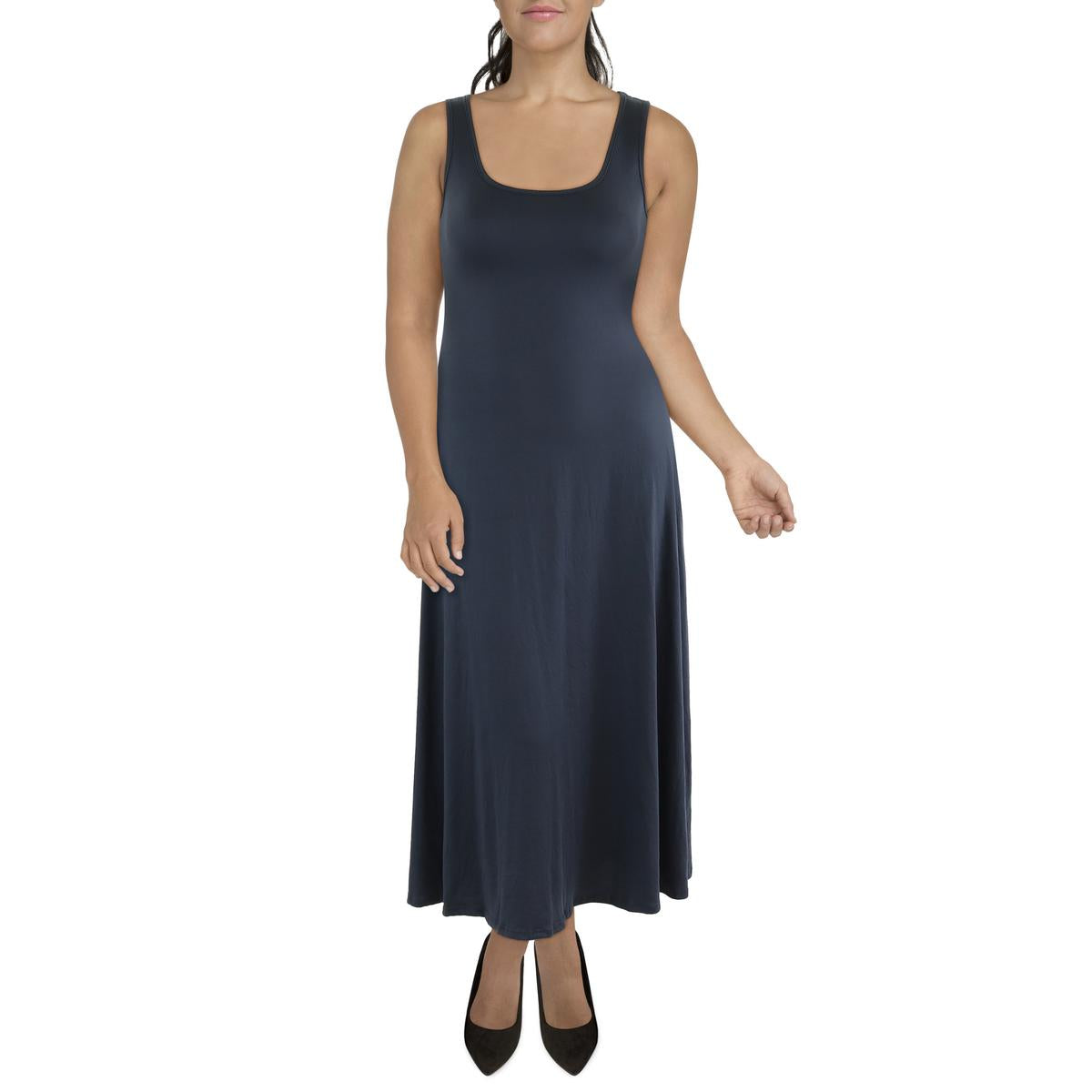 

Длинное макси-платье без рукавов для женщин Plus 24seven Comfort Apparel, серый