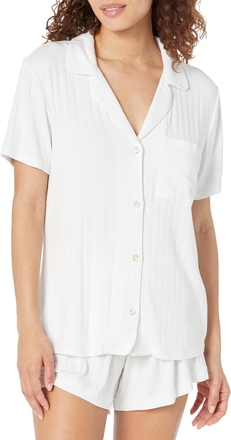 

Пижама Eberjey Gisele Rib Relaxed Short Pj Set, белый