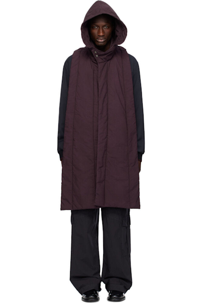 

Фиолетовый хлопковый жилет с капюшоном Dries Van Noten