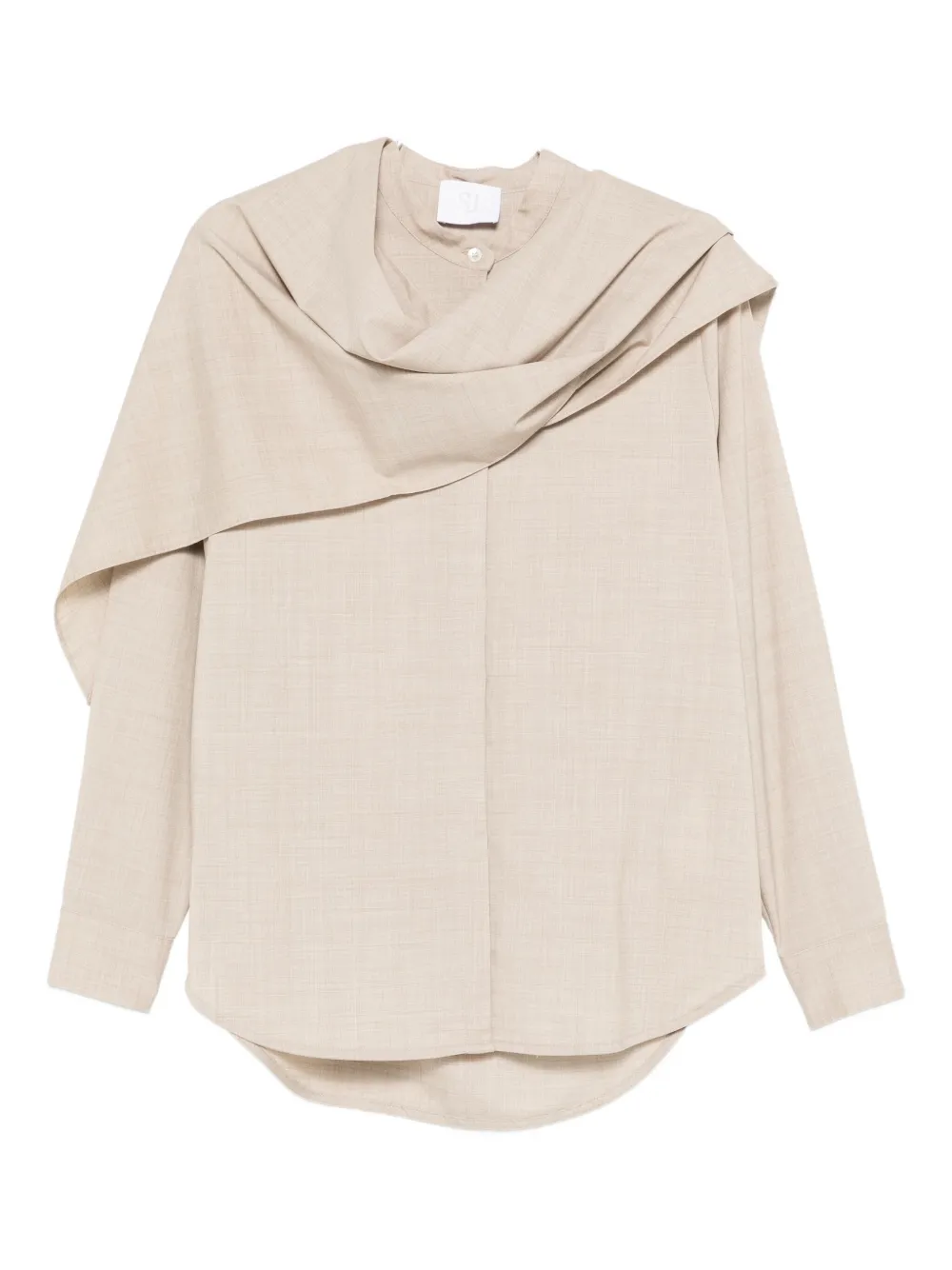 

Блузка с драпировкой Su, бежевый