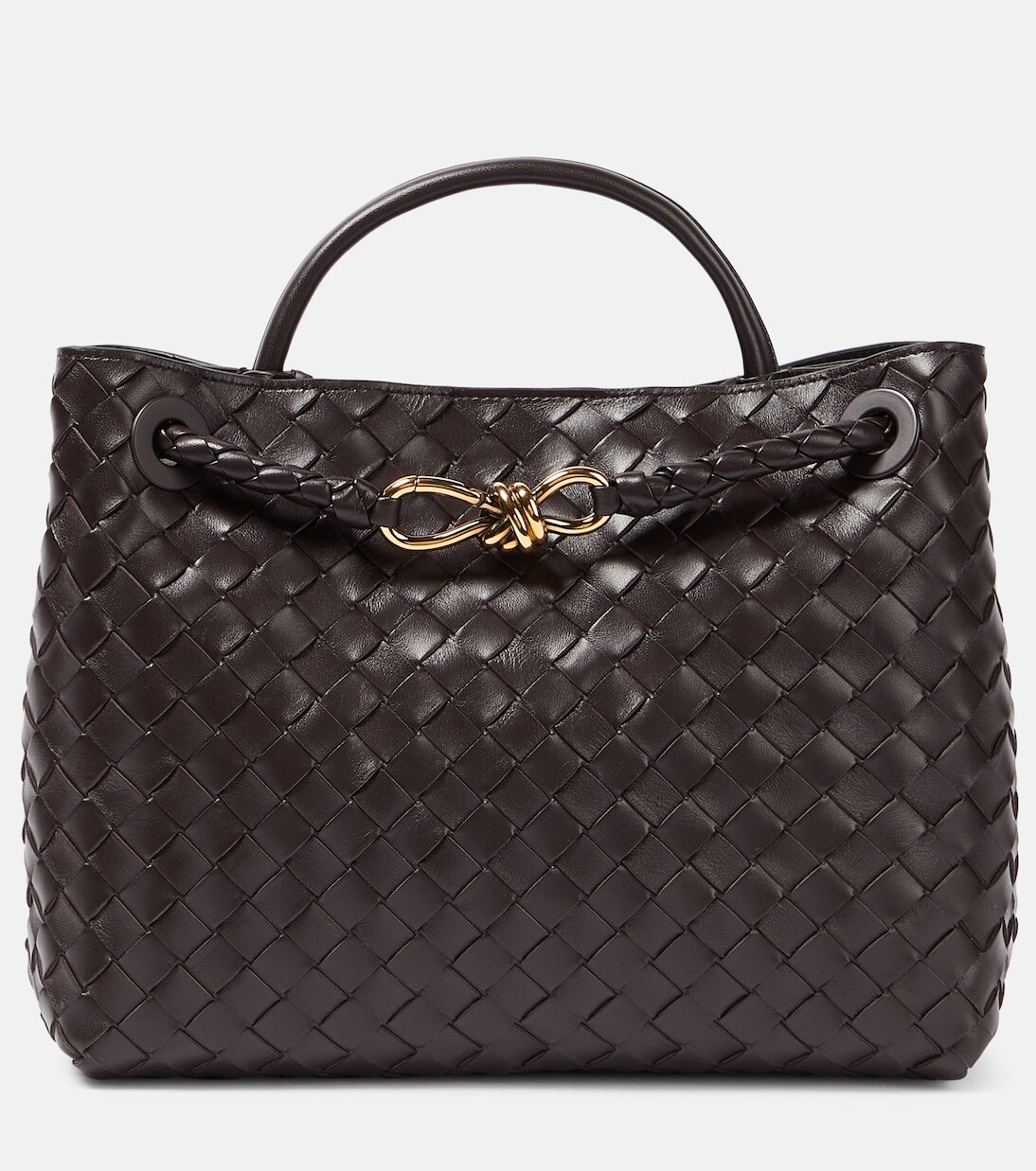 

Кожаная сумка-тоут andiamo среднего размера Bottega Veneta, черный