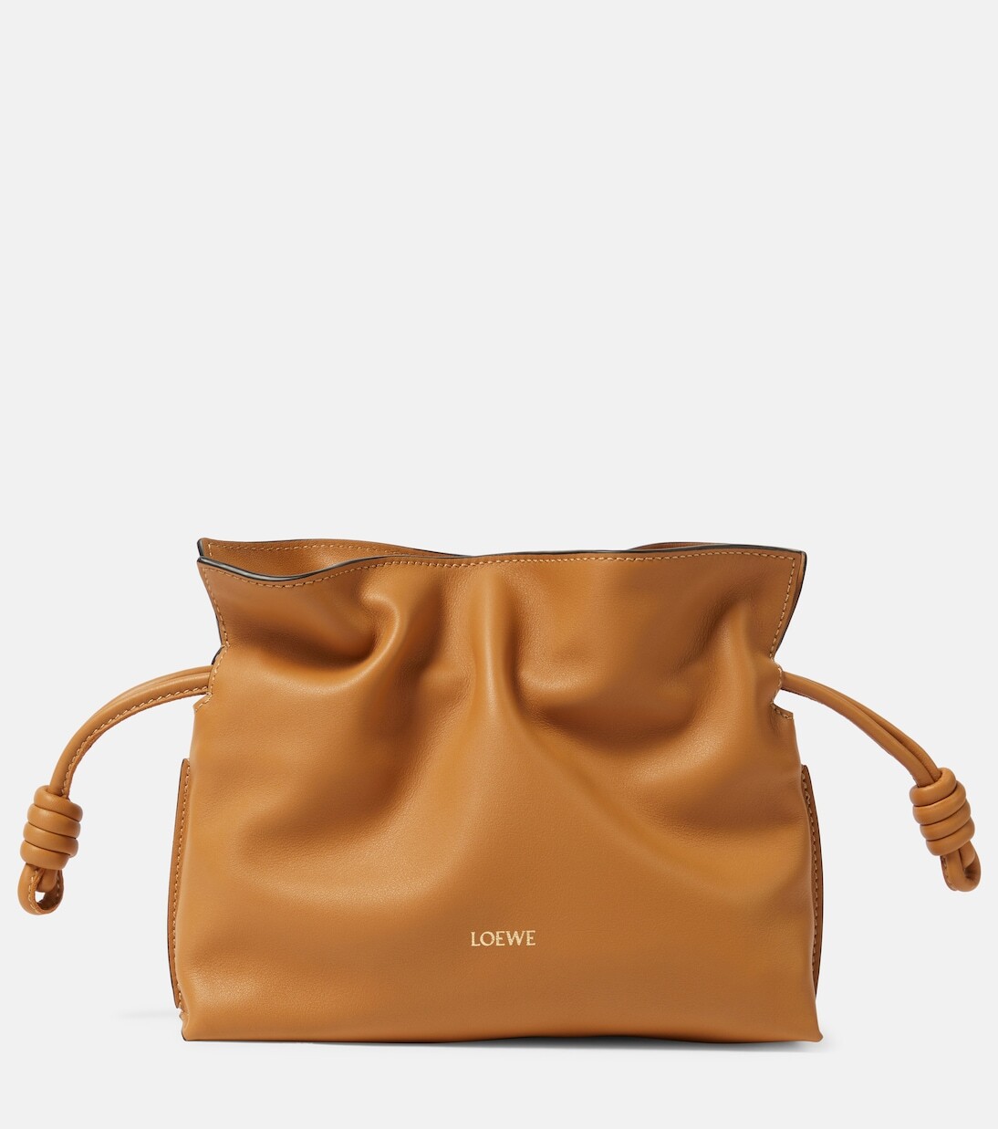 

Мини-кожаный клатч flamenco Loewe, нейтральный