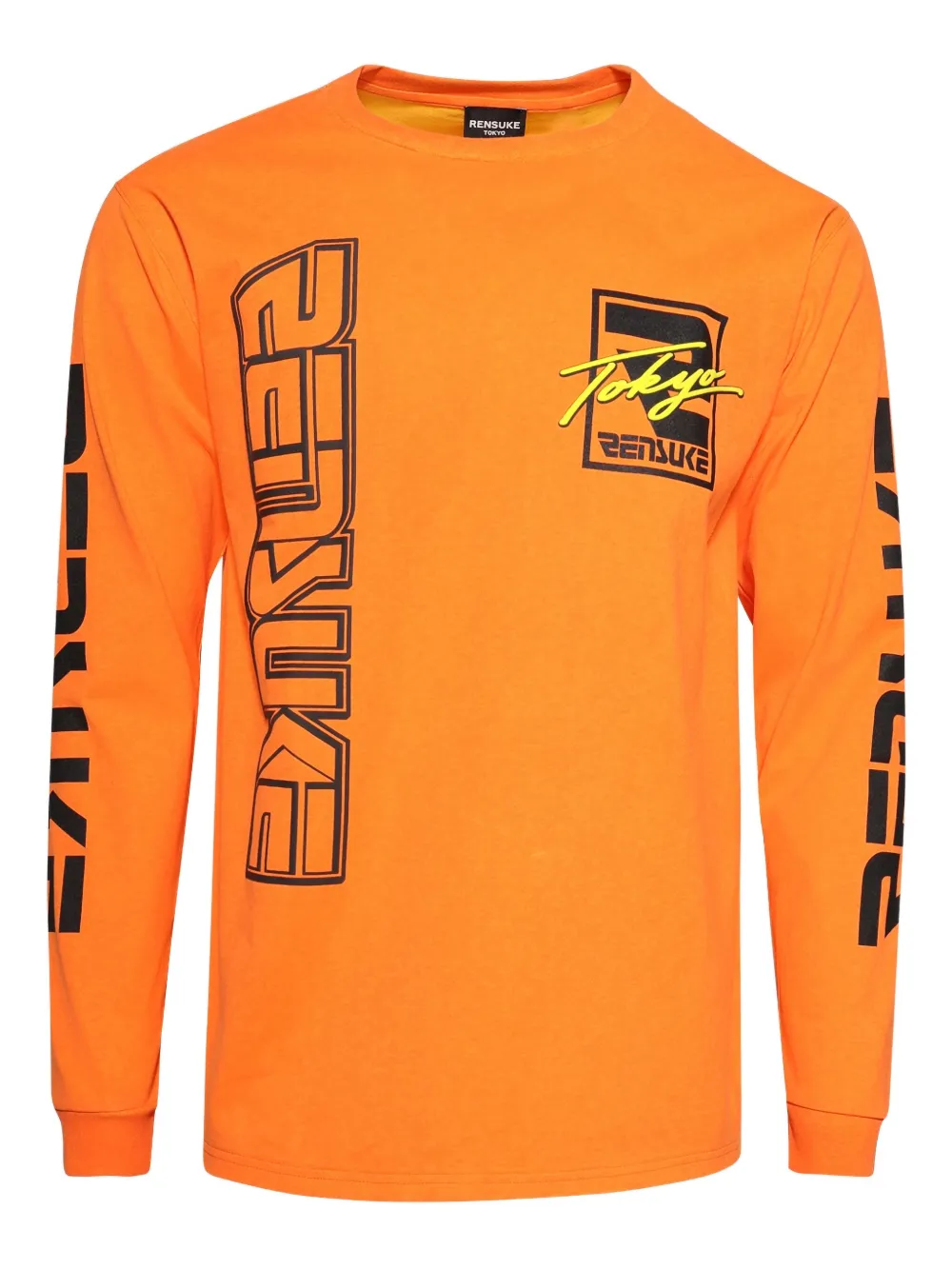 

Футболка с длинными рукавами и принтом тай-дай RENSUKE TOKYO, оранжевый